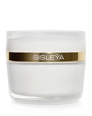 Clear gel cream jar with a frosted finish, featuring a gold band labeled "SISLEYA," showcasing a sleek and modern design.