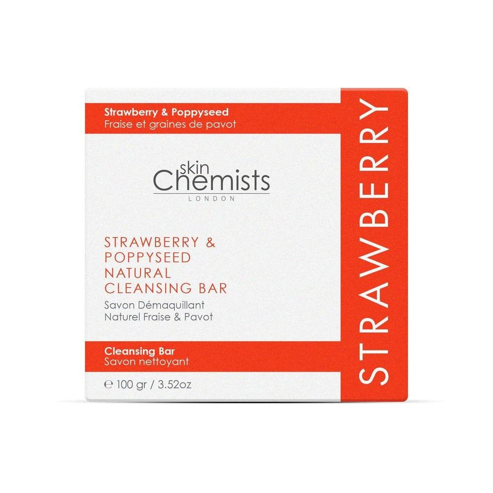 skinChemists Strawberry & Poppy Seed Cleansing Bar 100g - image 3