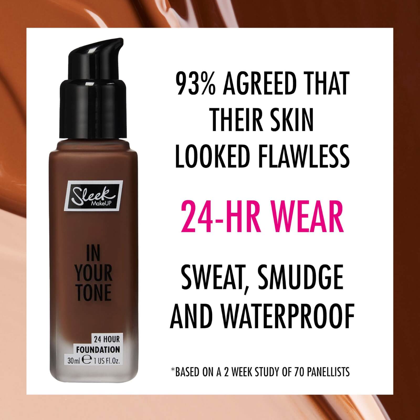 Sleek MakeUP In Your Tone 24h Foundation 4n I M Vegan 30 ml - image 2