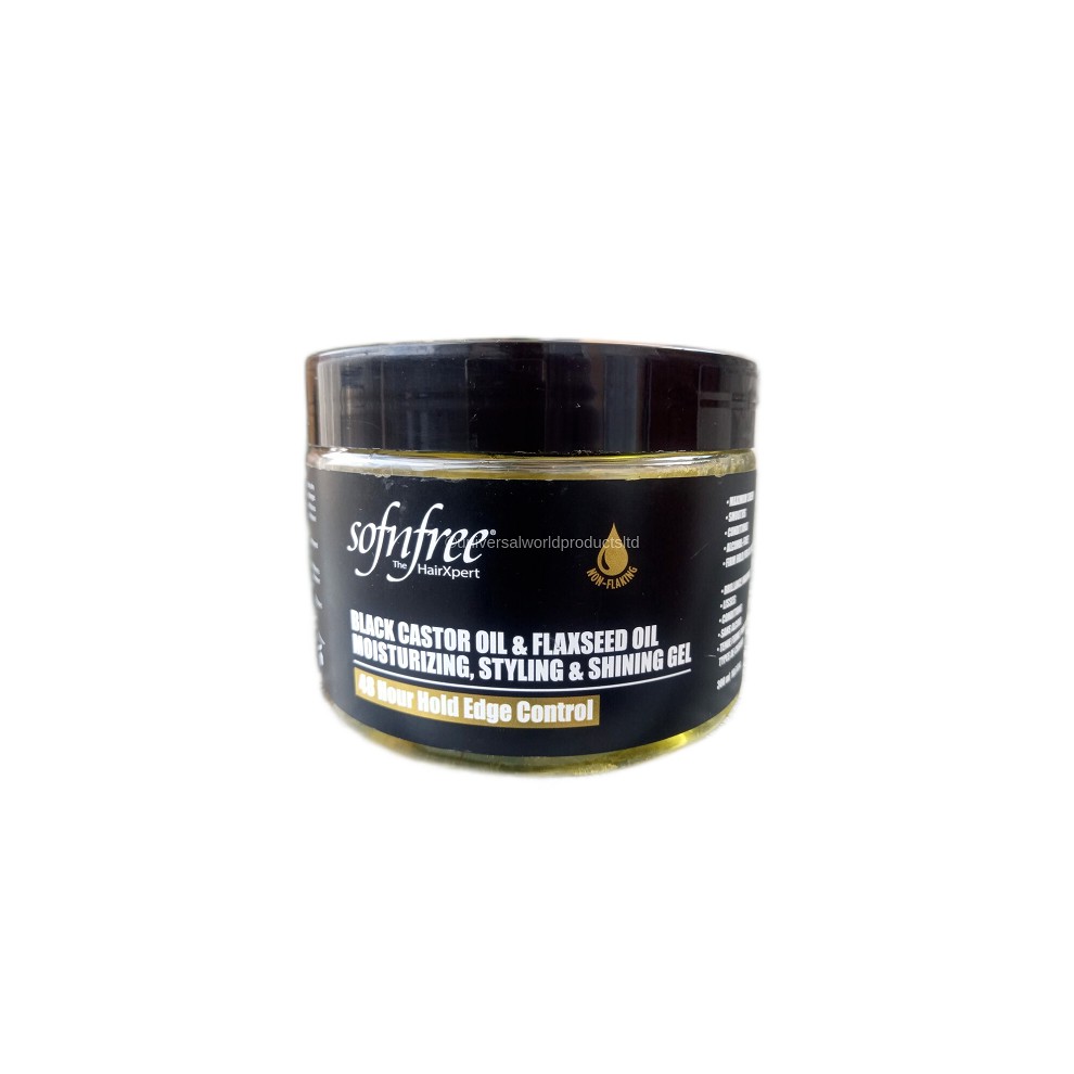 Sofn'Free Sofn'Free Black Castor Flaxseed Oil Styling Gel 300ml Free UK Postage