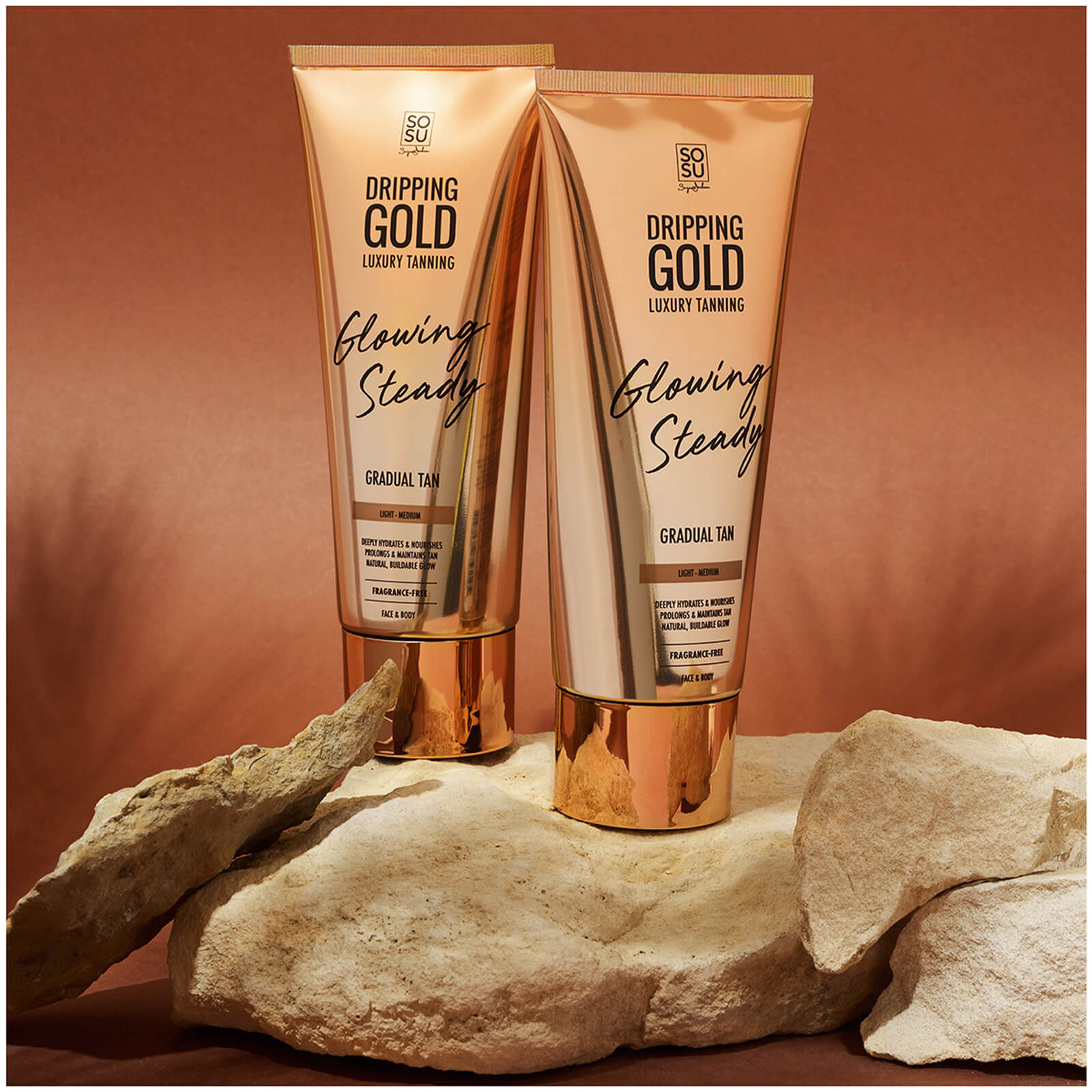 SOSU by SJ Dripping Gold Glowing Steady Gradual Tan Medium-Dark - image 3