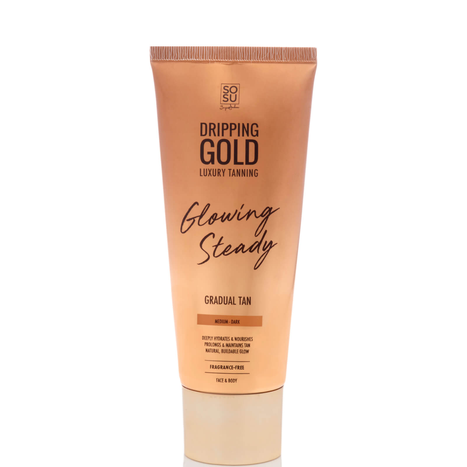 SOSU by SJ Dripping Gold Glowing Steady Self-tanning Cream for a Gradual Tan Medium Dark 200 Ml