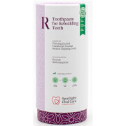 Spotlight Toothpaste for Rebuilding Teeth in a 100ml tube, featuring a purple and white design with a circular logo, highlighting its benefits and natural ingredients.