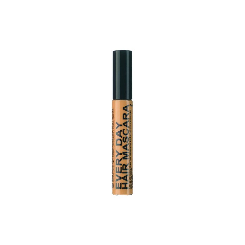 Blonde hair mascara in a sleek tube with a black cap, featuring bold black text that reads "Every Day Hair Mascara" by Stargazer.