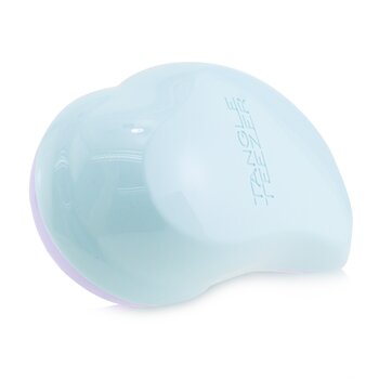 Mint violet detangling hairbrush by Tangle Teezer, featuring a smooth, glossy green exterior with a heart-shaped design and the brand logo embossed on the surface.
