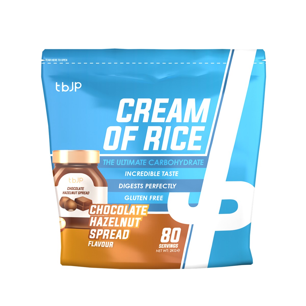 Trained by JP Trained by JP Cream of Rice 2kg, Chocolate Hazelnut