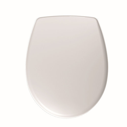 White Twyford Galerie toilet seat and cover, model GN7865WH, featuring a sleek, smooth design with rounded edges and a glossy finish.