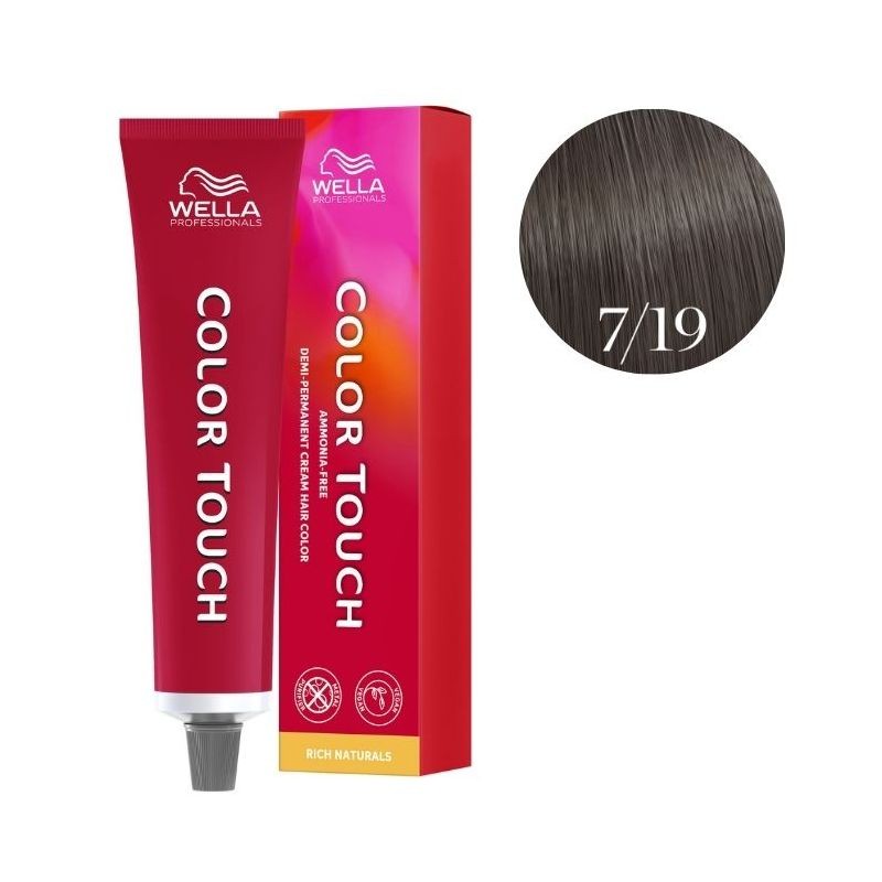 Wella Coloration Color Touch Surreal 7/19 Blond Moyen Cendrรฉ Fumรฉ Wella 60ML