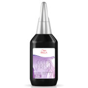 75ml bottle of Wella Professionals Color Fresh Hair Toner in 10/81 Lightest Blonde/Pearl Ash, featuring a sleek black body and a silver applicator tip.