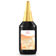 Wella Professionals Color Fresh Semi-Permanent Colour in 7/00 Natural Medium Blonde, 75ml, features a sleek black bottle with a gold cap and vibrant orange label.