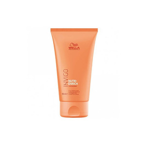 Wella Invigo Nutri Enrich Frizz Control Cream in a 150ml orange tube, featuring a flip-top cap and sleek design, ideal for taming frizz and nourishing hair.
