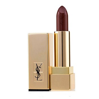 Yves Saint Laurent Rouge Pur Couture lipstick in #83 Fiery Red, featuring a sleek gold tube with the YSL logo and a deep red bullet.