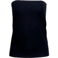 Black strapless women's bustier top by Brandit, featuring a sleek and fitted design.