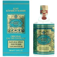 4711 Original Eau De Cologne 100ml bottle with ornate gold and teal label, matching teal box with gold accents.