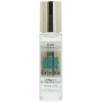 Clear 4711 Eau De Cologne deodorant roll-on, gold cap, ornate blue and gold label, 10ml size.