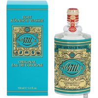 4711 Original Eau de Cologne 150ml bottle with ornate gold and blue label, matching turquoise box.