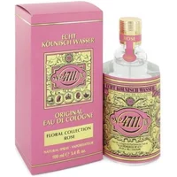 Pink 4711 Rose Eau De Cologne 100ml bottle with gold label and matching pink box.