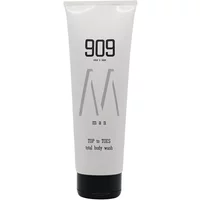 White tube of 909 Top to Toes Man Bath & Shower Gel 250ml with black cap and minimalist design.