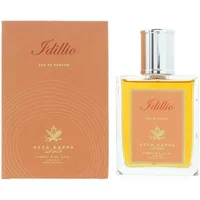 Acca Kappa Idillio Eau De Parfum 100ml, clear glass bottle with silver cap, orange label, matching box.