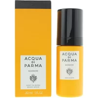 Acqua Di Parma Barbiere Beard Serum 30ml, yellow bottle with black cap, matching yellow box with black top.