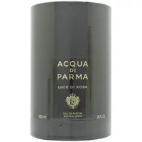Acqua Di Parma Luce Di Rosa Eau De Parfum 180ml, black cylindrical bottle with gold label and emblem.