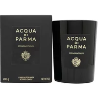 Black Acqua Di Parma Osmanthus candle, 200g, with matching black box featuring gold text and emblem.