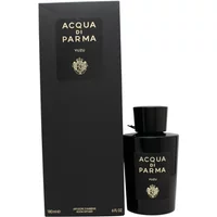 Acqua Di Parma Yuzu Diffuser 180ml, sleek black bottle with matching black box, gold logo and text.