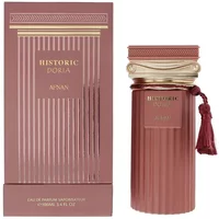 Afnan Historic Doria Eau De Parfum 100ml in a ribbed rose-gold bottle with ornate cap and matching box.