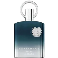 Afnan Supremacy Incense Eau De Parfum 100ml, blue gradient bottle with silver cap and embossed crest.
