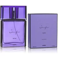 Purple Ajmal Sacrifice For Her Eau De Parfum 50ml bottle with matching box, sleek design with silver accents.