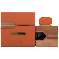 Al Haramain L'aventure Rose Eau De Parfum 100ml, rose gold square bottle with matching box, metallic accents.
