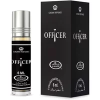 Al-Rehab Officer Roll-On Oil 6ml, black label with silver cap, next to matching black box with white text.