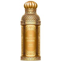 Gold ornate bottle of Alexandre J The Majestic Amber Eau de Parfum, 100 ml, with intricate detailing and domed cap.