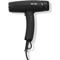 Black Alfa Italia Luna Hybrid Pro hair dryer with sleek design, ergonomic handle, and control buttons on the side.