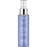 Blue Alterna Bond Repair spray bottle with silver pump, labeled for weak, brittle hair protection, 125 ml.