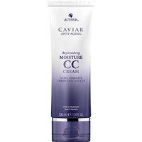 Alterna Replenishing Moisture CC Cream 100 ml tube, purple gradient design with black cap, for all hair types.