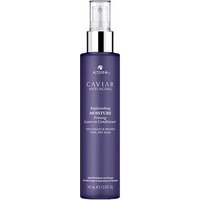 Purple Alterna Replenishing Moisture Priming Leave-In Conditioner bottle with silver pump, 147 ml.