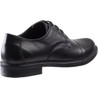 Black leather Amblers Bristol shoe, size 6, with lace-up design and sturdy sole.