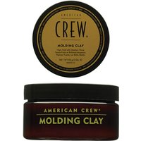 Brown jar of American Crew Molding Clay with black lid and beige label, 85g.
