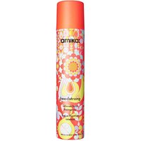 Amika Headstrong Intense Hold Hairspray 269ml, vibrant orange can with colorful floral pattern.