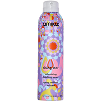 Amika Rising Star Volumizing Spray 185ml, colorful floral-patterned can with white cap and bold branding.