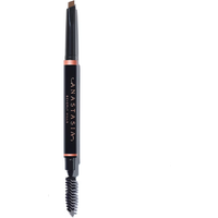 Anastasia Beverly Hills Brow Definer-Chocolate, dual-ended pencil with angled tip and spoolie brush, black casing.