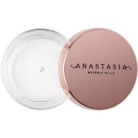 Clear gel in round jar with rose gold lid, labeled "Anastasia Beverly Hills Brow Freeze".