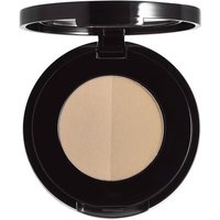 Black compact with two-tone blonde brow powder, split into light and medium shades, by Anastasia Beverly Hills.