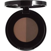 Black compact with two-tone brown brow powder, light and dark shades, by Anastasia Beverly Hills.