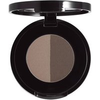 Black compact with two-tone dark brown brow powder by Anastasia Beverly Hills.