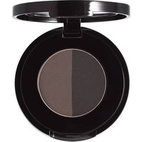 Black compact with Anastasia Beverly Hills Brow Powder Duo in Granite, featuring two shades of dark brown and black.