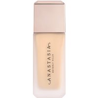 Anastasia Beverly Hills foundation bottle, frosted glass with beige cap, labeled "1N" and "35 ml".
