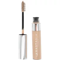 Anastasia Beverly Hills Tinted Brow Gel Blonde with silver cap, black wand, and beige tube.