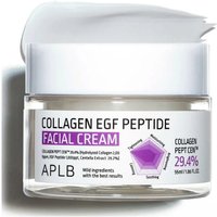 APLB Collagen Peptide Facial Cream 55 ml in a clear jar with white lid, featuring purple and pink label accents.